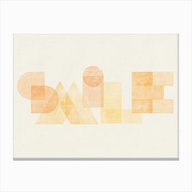 Smile  - Typographic Print Canvas Print