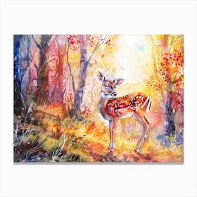 Deer In The Woods 2 Canvas Print