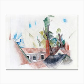 Rooftops And Trees (1918), Charles Demuth Canvas Print