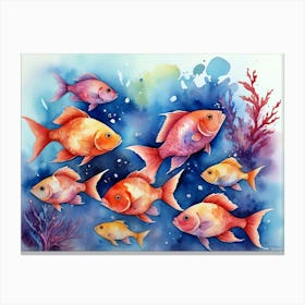 Fishes In The Sea 1 Canvas Print