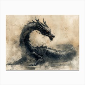 Calligraphic Wonders: Chinese Dragon 3 Canvas Print