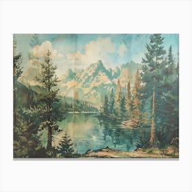 Vintage Retro Woods 3 Canvas Print