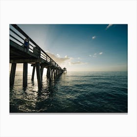 Photography Of Sea During Sunset Canvas Print