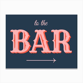 Navy To The Bar Canvas Print