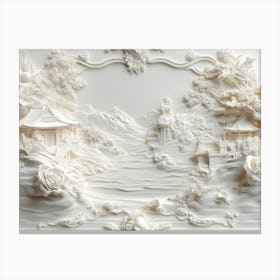 Beautiful 3d Chinese Landscape 4 Canvas Print