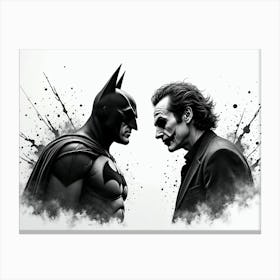 Dark Knight Vs Chaos. Superheroes and Villains Canvas Print