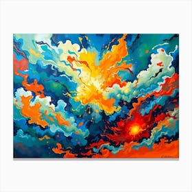 Flux Schnell A Dynamic And Expressive Bold Acrylic Painting Of 0 (1) Canvas Print