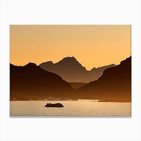 Sunset In The Arctic (Greenland Series) Canvas Print