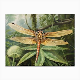 Dragonfly Wandering Gilder Minimalistic 1 Canvas Print