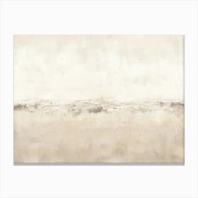 Beige Minimal Abstract Landscape Canvas Print