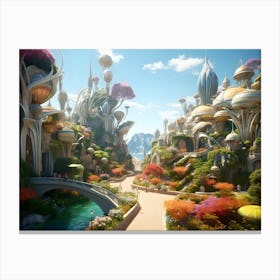 Fairytale City 1 Canvas Print