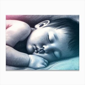 Sleeping baby wall art poster Canvas Print