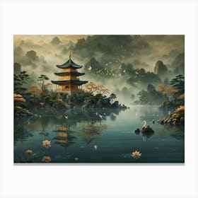 Asian Landscape Painting 1 Canvas Print