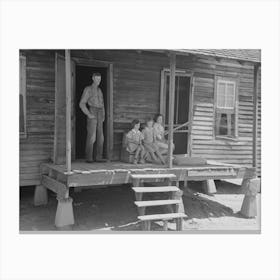 Untitled Photo, Possibly Related To Front Porch Of Sharecropper Cabin, Southeast Missouri Farms By Russell 3 Canvas Print