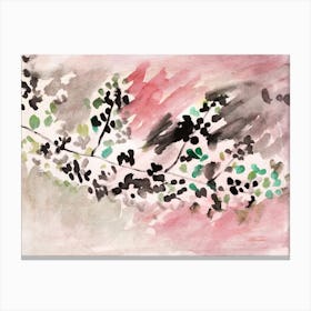 Branch Impression - pink coral Anton Maliar nature watercolor Canvas Print