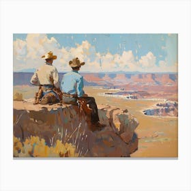 Cowboys In The West 3 Canvas Print