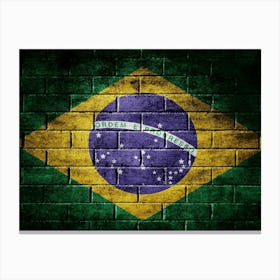 Brazil Flag 4 Canvas Print