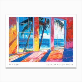 Key West From The Window Series Poster Painting 4 Canvas Print