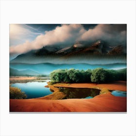 Mountains And Clouds Canvas Print