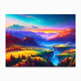 Landscape Painting, Landscape Painting, Landscape Painting 1 Canvas Print