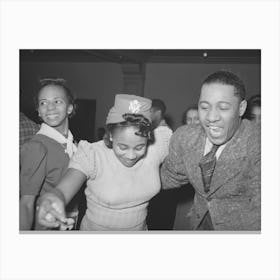 Having Fun At Roller Skating Party At Savoy Ballroom, Chicago, Illinois By Russell Lee Canvas Print