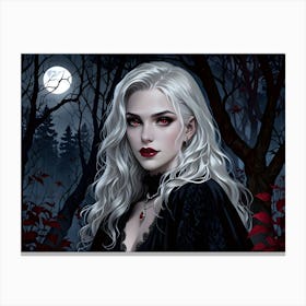 Vampire Girl Canvas Print