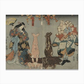 Mitanoshi to Yamauba, Original from the Library of Congress. Canvas Print