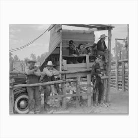 Judges Stand At Rodeo, Quemado, New Mexico By Russell Lee Canvas Print