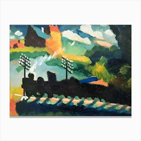 Wassily Kandinsky Train On The Tracks Canvas Print