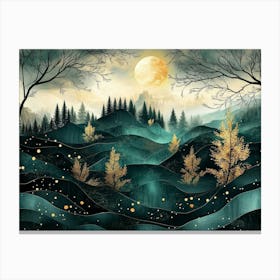 Night In The Forest Canvas Print