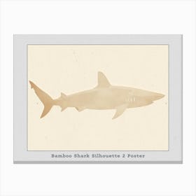 Bamboo Shark Silhouette 4 Poster Canvas Print