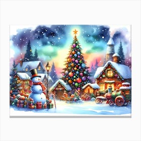 Christmas Village 5 Canvas Print