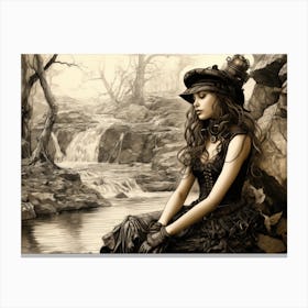 Steampunk Girl Canvas Print