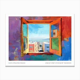 San Francisco From The Window Series Poster Painting 3 Canvas Print