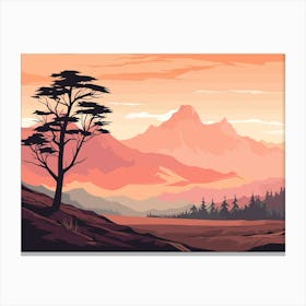 Landscape At Sunset Canvas Print