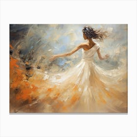 Dancer In White Dress Canvas Print
