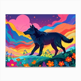 Wolf In The Sky Canvas Print