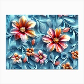 Flowers Wallpaper 6 Canvas Print