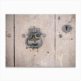 Door knocker // Ibiza Travel Photography Canvas Print