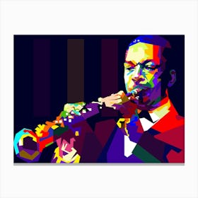 John Coltrane American Jazz Musician Pop Art WPAP Canvas Print