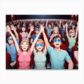 Audience At The Cinema Canvas Print