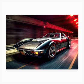 68 Black Stingray Canvas Print