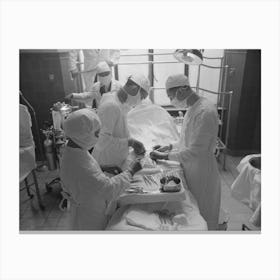 Operation At Provident Hospital, Chicago, Illinois By Russell Lee 1 Canvas Print