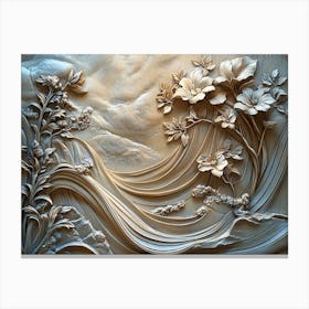 Flower Carving Canvas Print