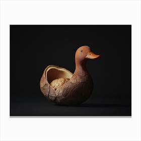 Duck In A Nest Canvas Print