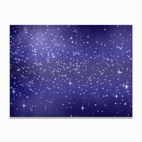 Blue Color Shining Star Background Canvas Print