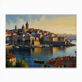 Portuguese City Canvas Print