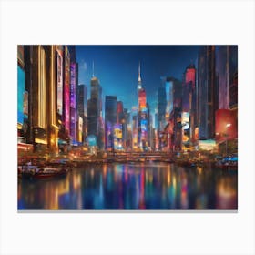 New York City At Night 1 Canvas Print