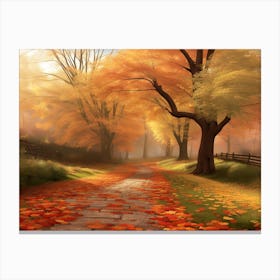 Autumn Lane #3 Canvas Print