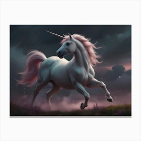 Unicorn In The Sky 5 Canvas Print